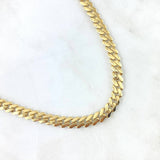 Cadena Cubana Infinito 25.65gr / 45cm-7mm Circones Blancos Oro Amarillo +2 ©