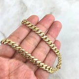 Cadena Cubana Infinito 25.65gr / 45cm-7mm Circones Blancos Oro Amarillo +2 ©