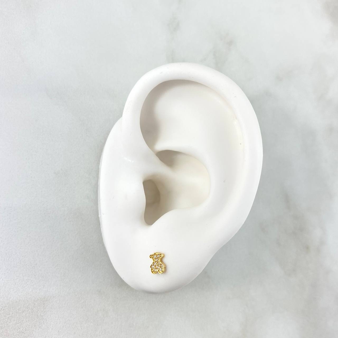 Topos Oso TS 0.6gr / 0.5cm / Circones Blancos Oro Amarillo