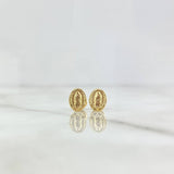 Topos Virgen Guadalupe 0.75gr / 8mm / Ovalada Oro Amarillo 18K