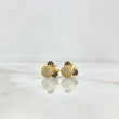Topos Ratona 2.5gr / 9mm Circones Blancos Circones Negros - Rosca Mariposa Oro Amarillo 18K *