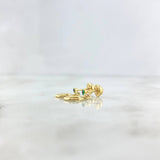 Topos Silueta Corazon 0.8gr / Circon Verde Oro Amarillo