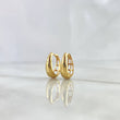 Candongas Dali Basteadas 2.45gr / 1.4cm / Lisas Oro Amarillo 18K