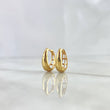 Candongas Dali Basteadas 2.3gr / 1.4cm / Lisas Oro Amarillo 18K