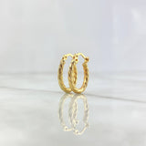 Candongas Mary Ovalada 1.1gr / 1.8cm / Oro Amarillo 18K *