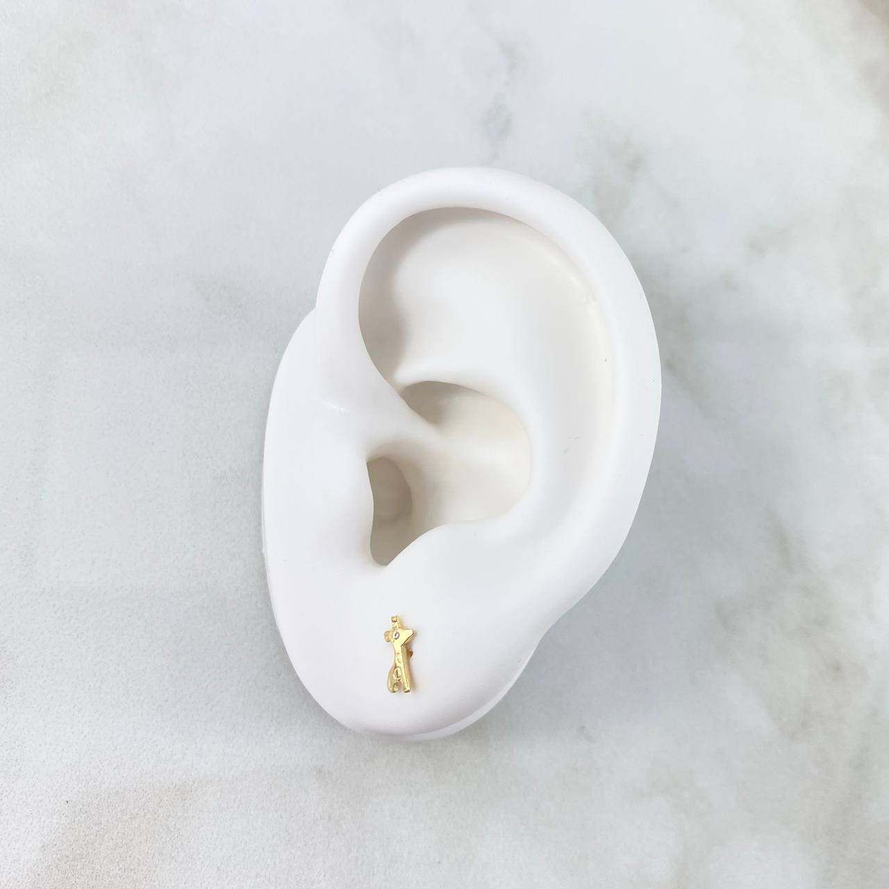(revision)Topos Jirafa 0.65gr / 0.8cm / Circon Blanco Oro Amarillo