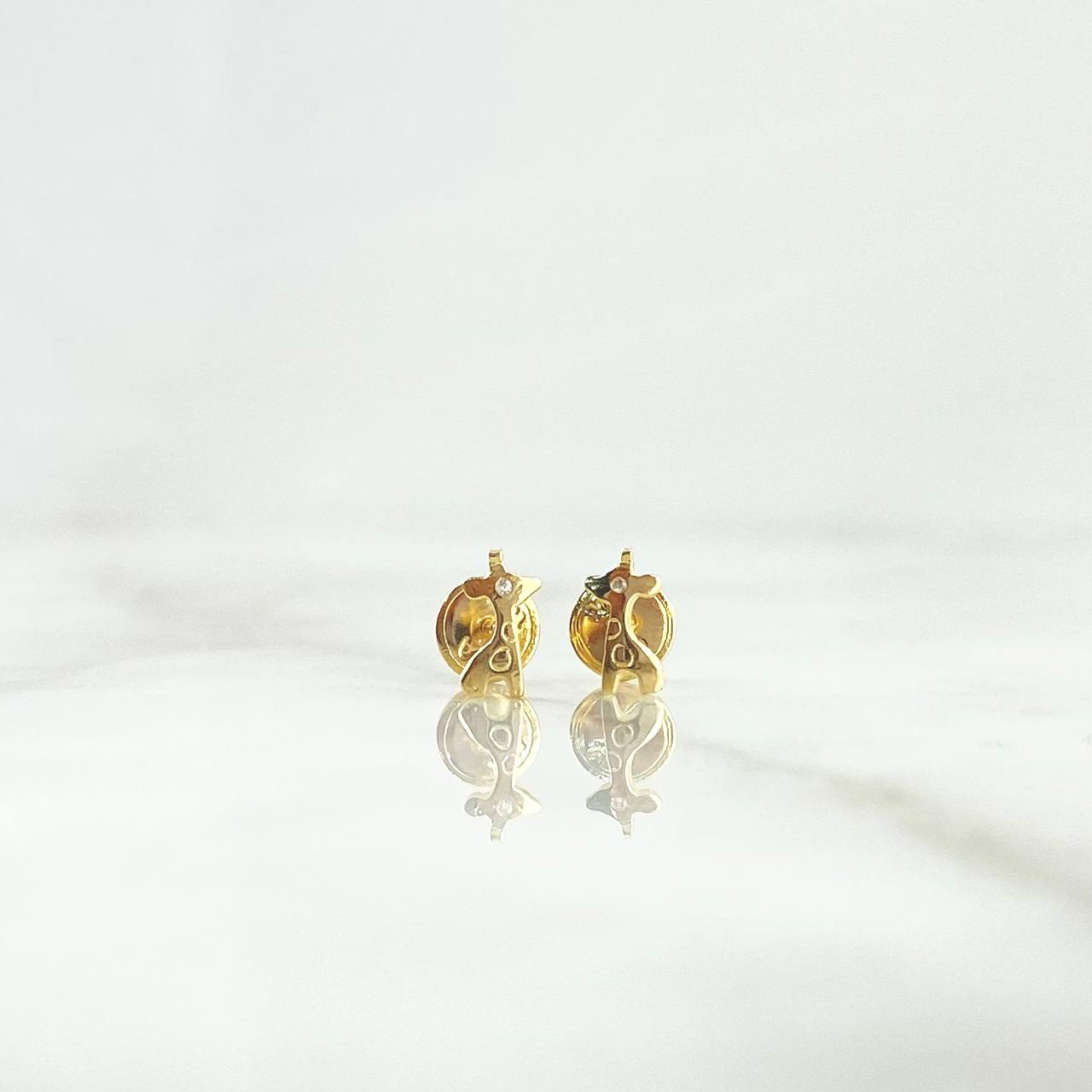 (revision)Topos Jirafa 0.65gr / 0.8cm / Circon Blanco Oro Amarillo