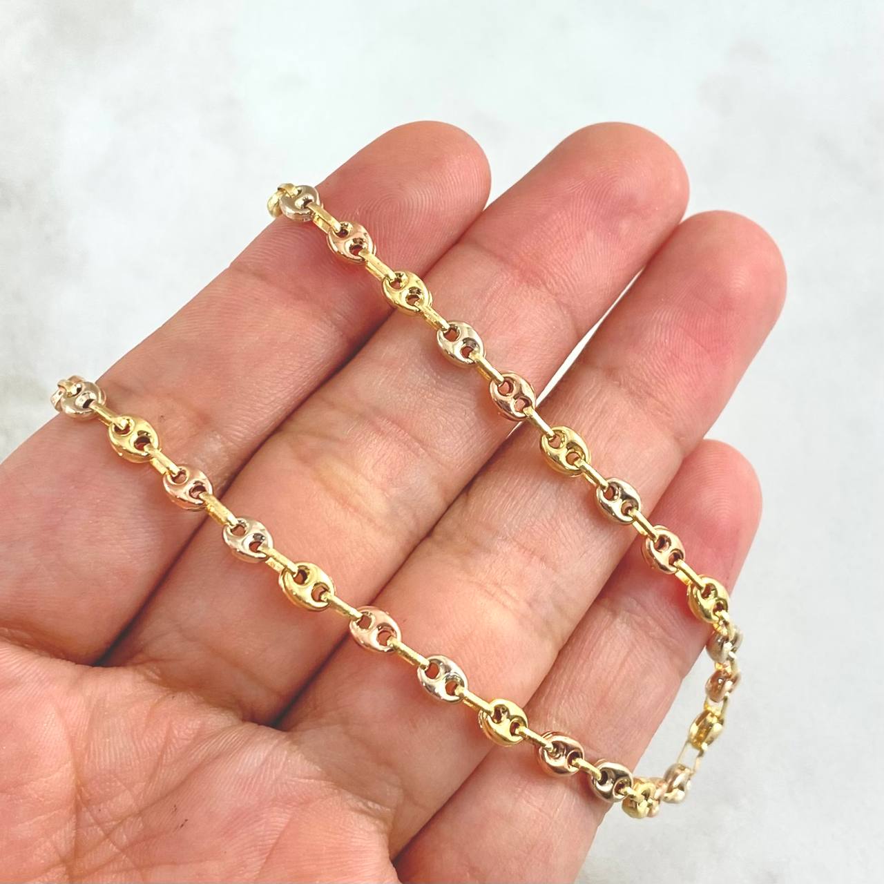 Cadena GC 7.4gr / 50cm / 4mm Lisa Tres Oros