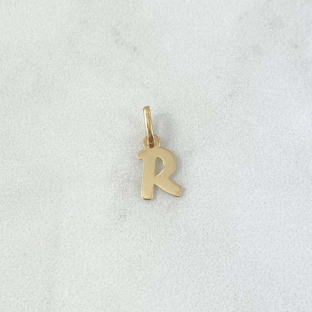 Dije Letra R Cursiva 0.45gr / 1.6cm-Lisa Oro Amarillo 18K * – Napoleone ...