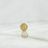 Herraje Letra S Tambor 0.25gr / 0.8cm / Doble Faz Oro Amarillo
