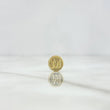 Herraje Letra M Tambor 0.25gr / 0.8cm / Doble Faz Oro Amarillo
