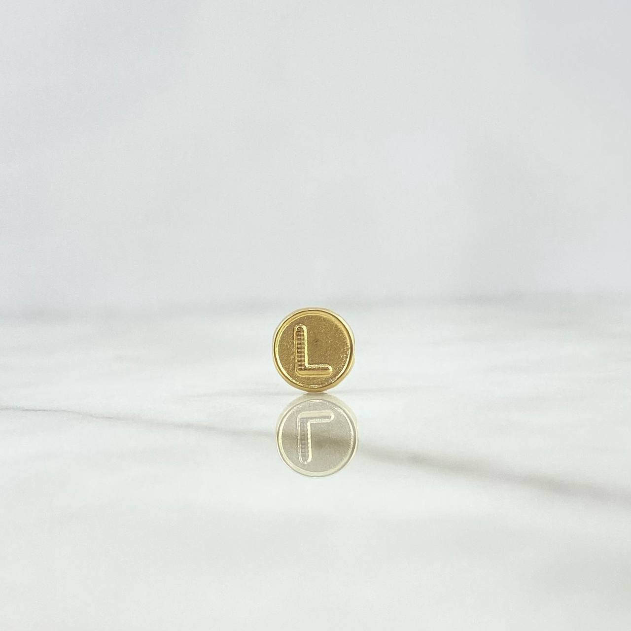 Herraje Letra L Tambor 0.25gr / 0.8cm / Doble Faz Oro Amarillo