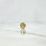 Herraje Letra L Tambor 0.25gr / 0.8cm / Doble Faz Oro Amarillo