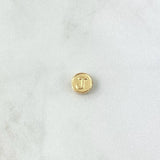 Herraje Letra J Tambor 0.3gr / 0.8cm / Doble Faz Oro Amarillo