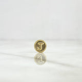 Herraje Letra J Tambor 0.3gr / 0.8cm / Doble Faz Oro Amarillo