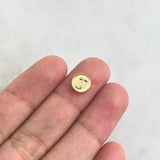 Herraje Letra J Tambor 0.3gr / 0.8cm / Doble Faz Oro Amarillo