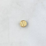 Herraje Letra V Tambor 0.3gr / 0.8cm / Doble Faz Oro Amarillo