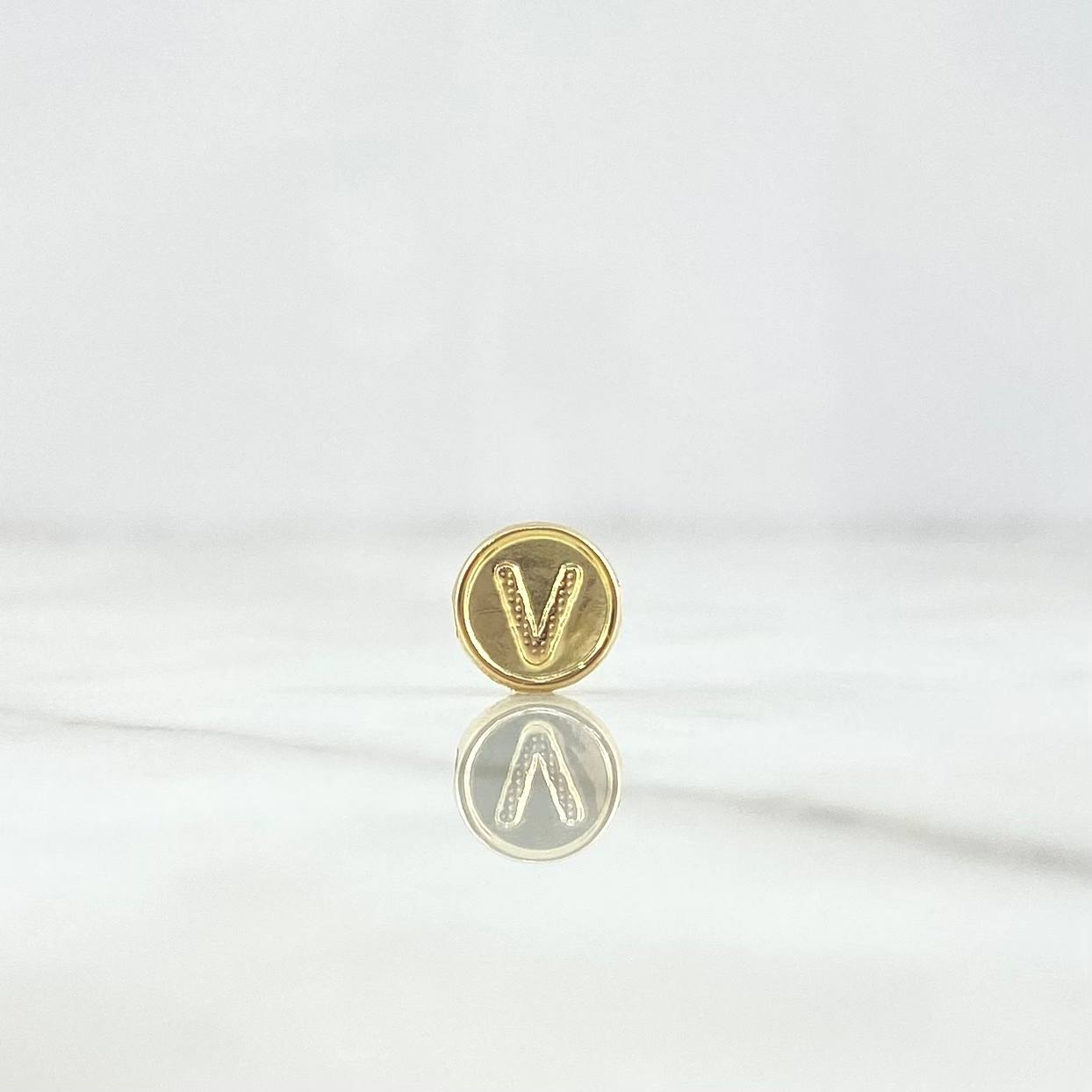 Herraje Letra V Tambor 0.3gr / 0.8cm / Doble Faz Oro Amarillo