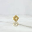 Herraje Letra K Tambor 0.25gr / 0.8cm / Doble Faz Oro Amarillo