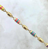 Pulso Rustico Barril 4.65gr / 18.5cm / 5mm Cauchos de Colores Oro Amarillo