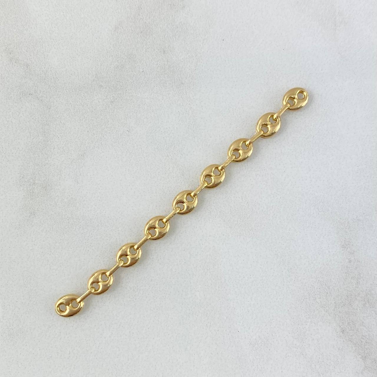 Herraje Retazo GC 0.9gr / 6.5cm / 4.5mm Nueve Eslabones Oro Amarillo