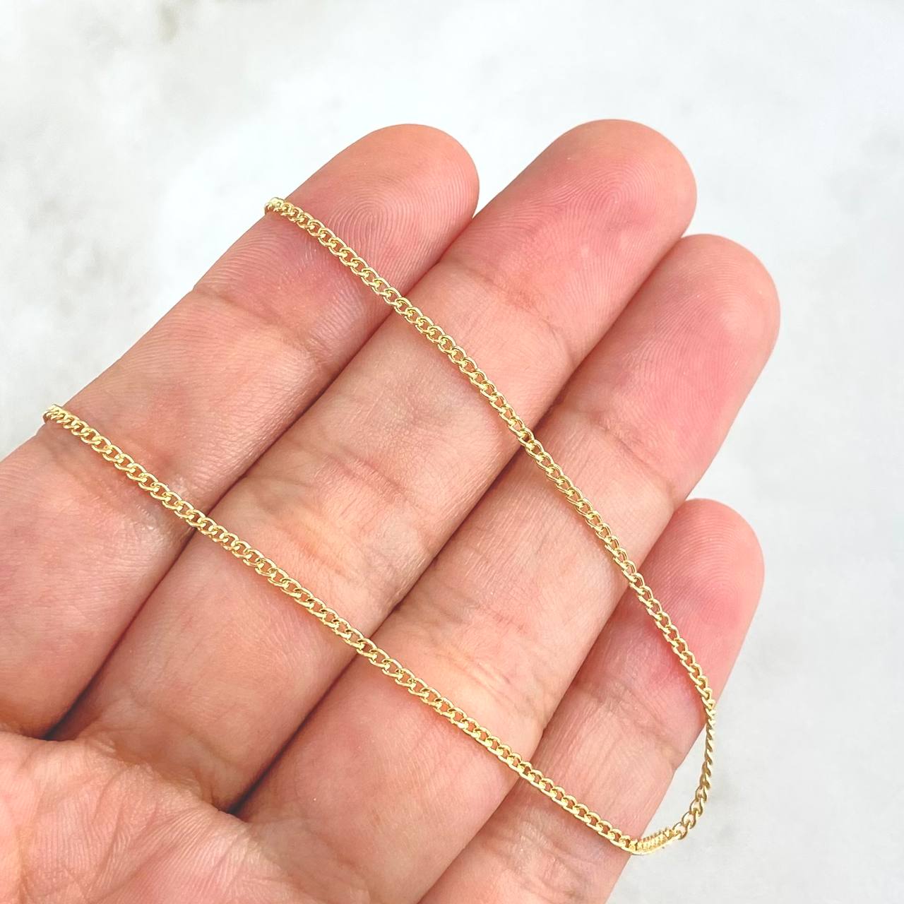 Cadena Mini Cubana 1.5gr / 45cm / 1.4mm Oro Amarillo +1 *