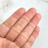 Cadena Veneciana 0.8gr / 40cm / 0.5mm Oro Amarillo +3 18K