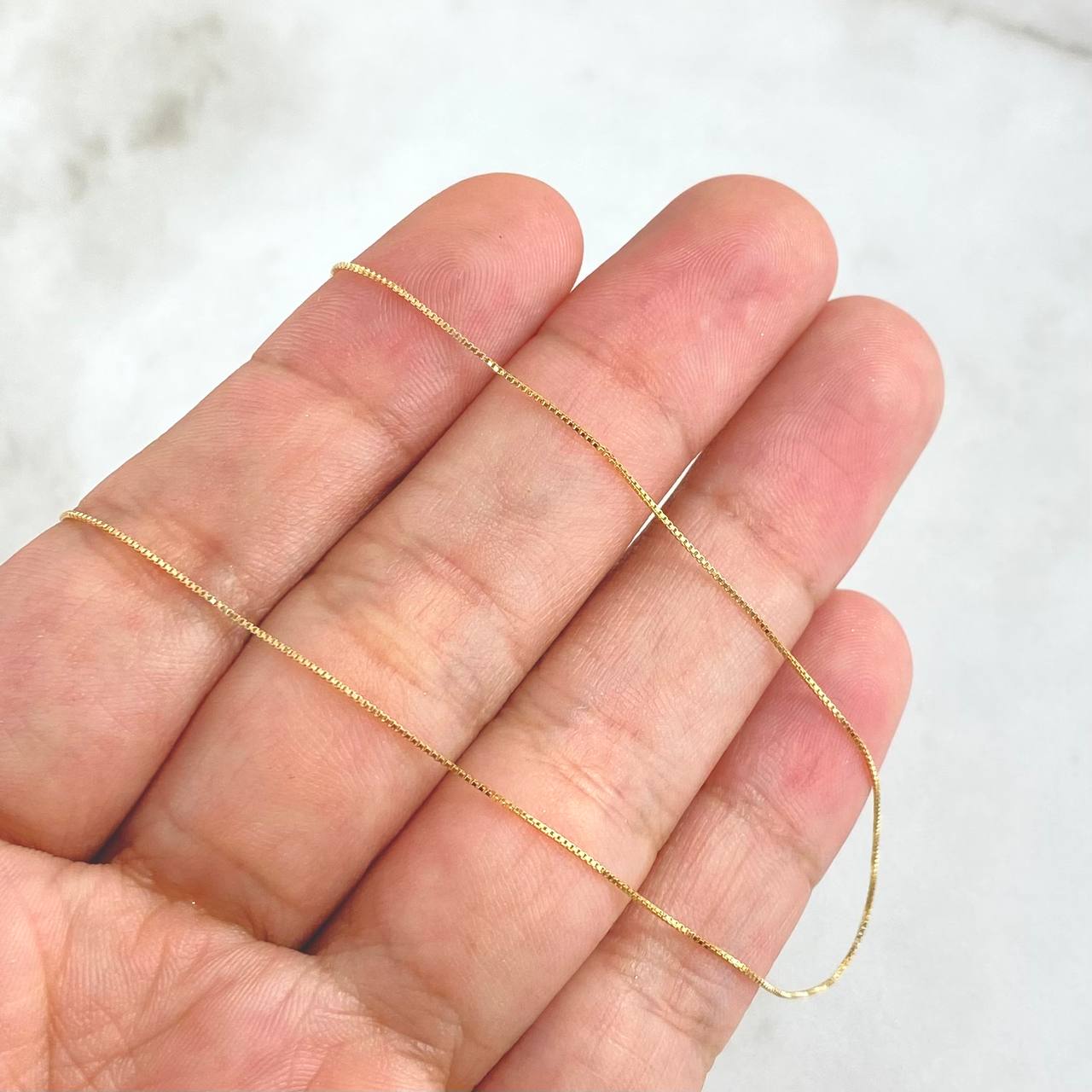 Cadena Veneciana 0.8gr / 40cm / 0.5mm Oro Amarillo +3 ©