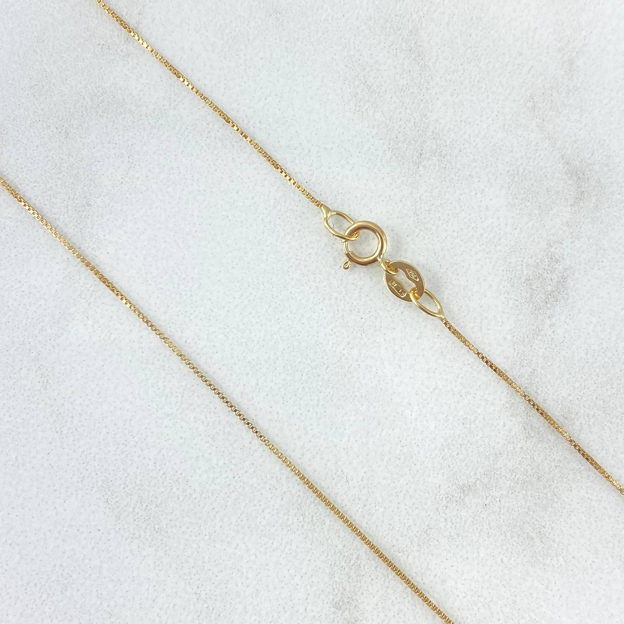 Cadena Veneciana 0.8gr / 40cm / 0.5mm Oro Amarillo +3 ©