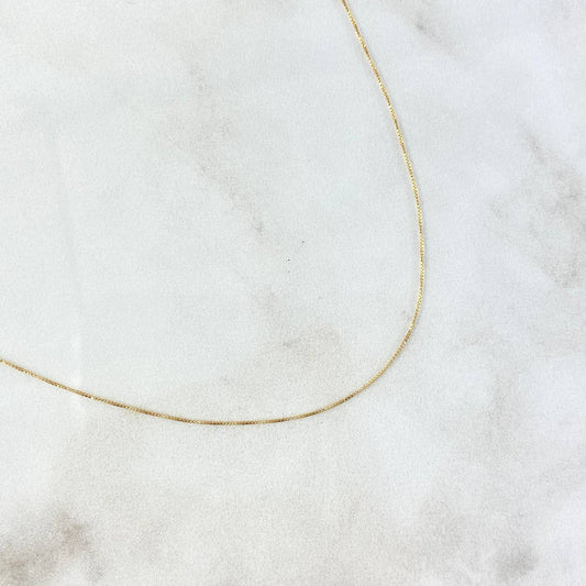 Cadena Veneciana 0.8gr / 40cm / 0.5mm Oro Amarillo +3 ©