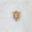 Herraje Crucero Virgen Milagrosa 0.95gr / 1.5cm / Circones Blancos Oro Amarillo