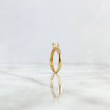Anillo Solitario Oso TS 2.5gr / T6 / Circones Blancos Oro Amarillo
