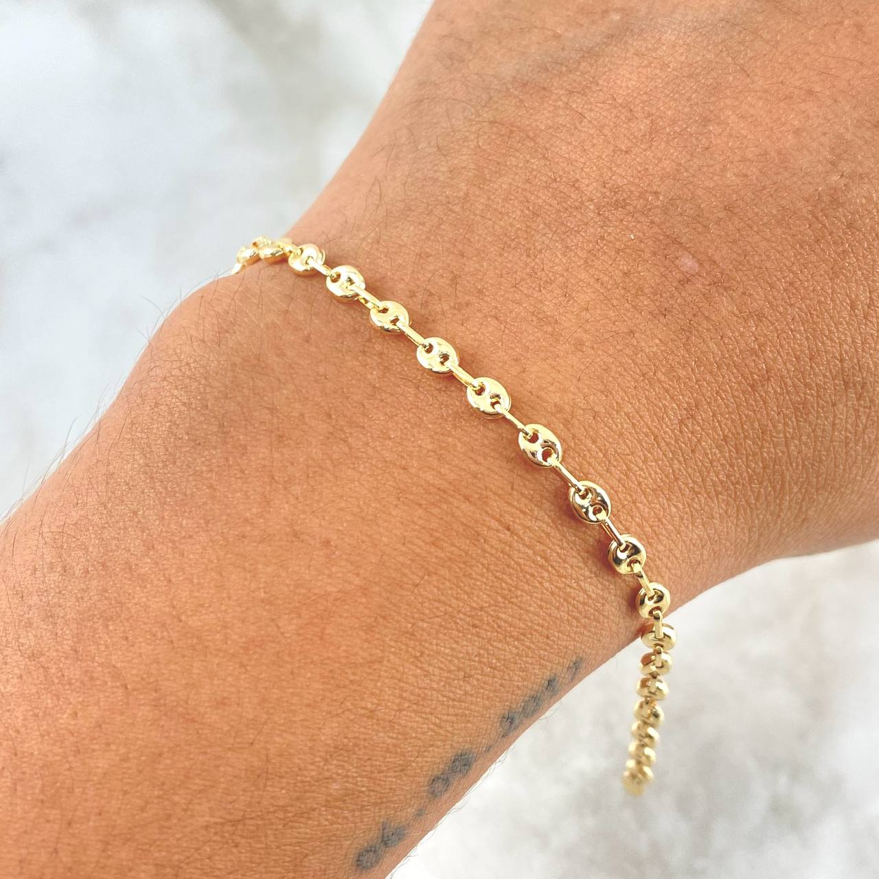 Pulso GC 2.6gr / 20cm / 3mm Lisa Oro Amarillo
