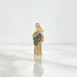Dije San Judas Tadeo 1.75gr / 2.8cm / Circones Verdes - Blancos Dos Oros Amarillo Blanco