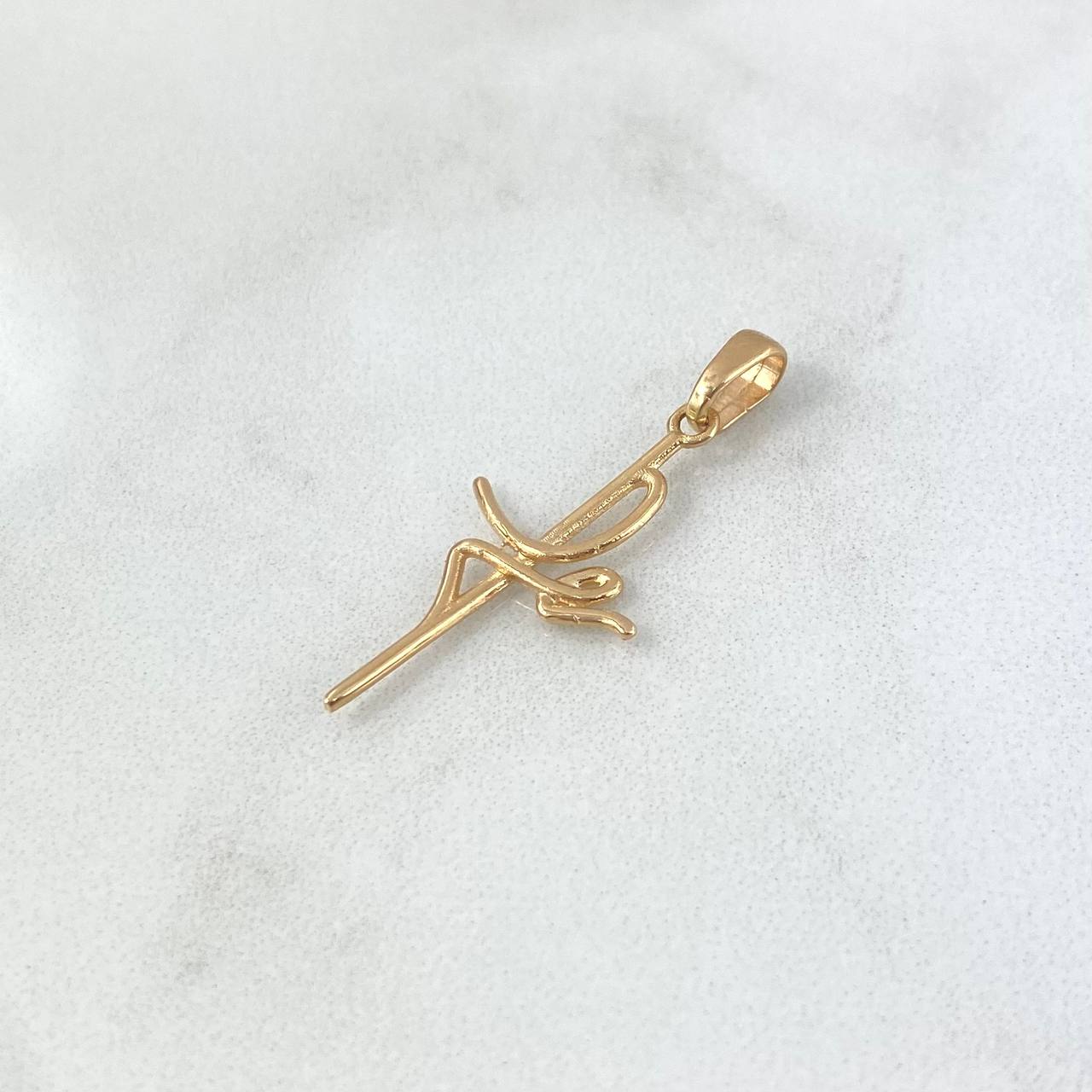 Dije de Fe 1gr / 3cm / Liso Oro Amarillo *