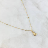 Cadena Aro Seguido Especial 1.4gr / 50cm / 2mm + Dije Pato Mate 0.25gr / 1.3cm Oro Amarillo (Oferta) *