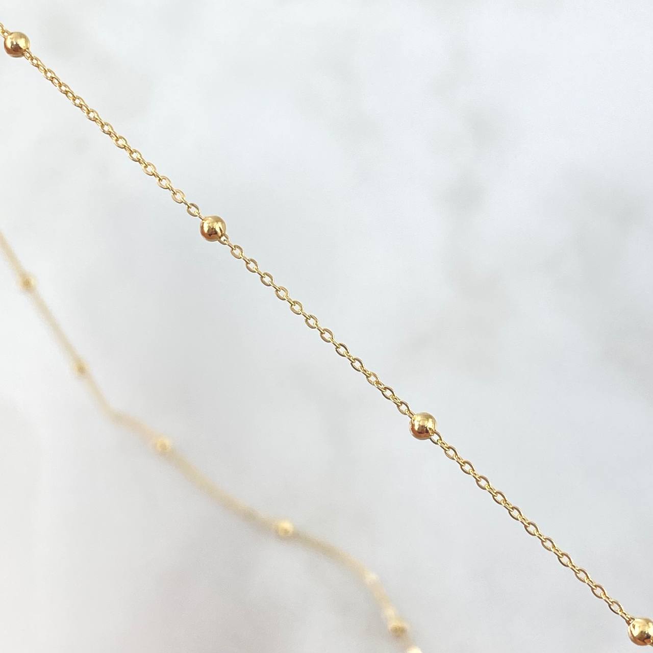 Cadena Aro Seguido Especial 1.4gr / 50cm / 2mm + Dije Pato Mate 0.25gr / 1.3cm Oro Amarillo (Oferta) *