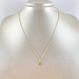 Cadena Mini Cubana 0.9gr / 40cm / 1mm + Dije San Miguel Arcangel - Mate 0.3gr / 1.4cm Oro Amarillo (Oferta) *