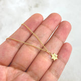Cadena Mini Cubana 0.95gr / 45cm / 1mm + Dije Estrella De David 0.25gr/ 1.4cm Oro Amarillo (Oferta)