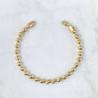Pulso Militar 9.55gr / 18cm / 4.5mm Bolas Diamantadas Oro Amarillo