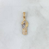 Dije San Judas Tadeo 1.7gr / 2.8cm / Circones Blancos Dos Oros Amarillo Blanco *