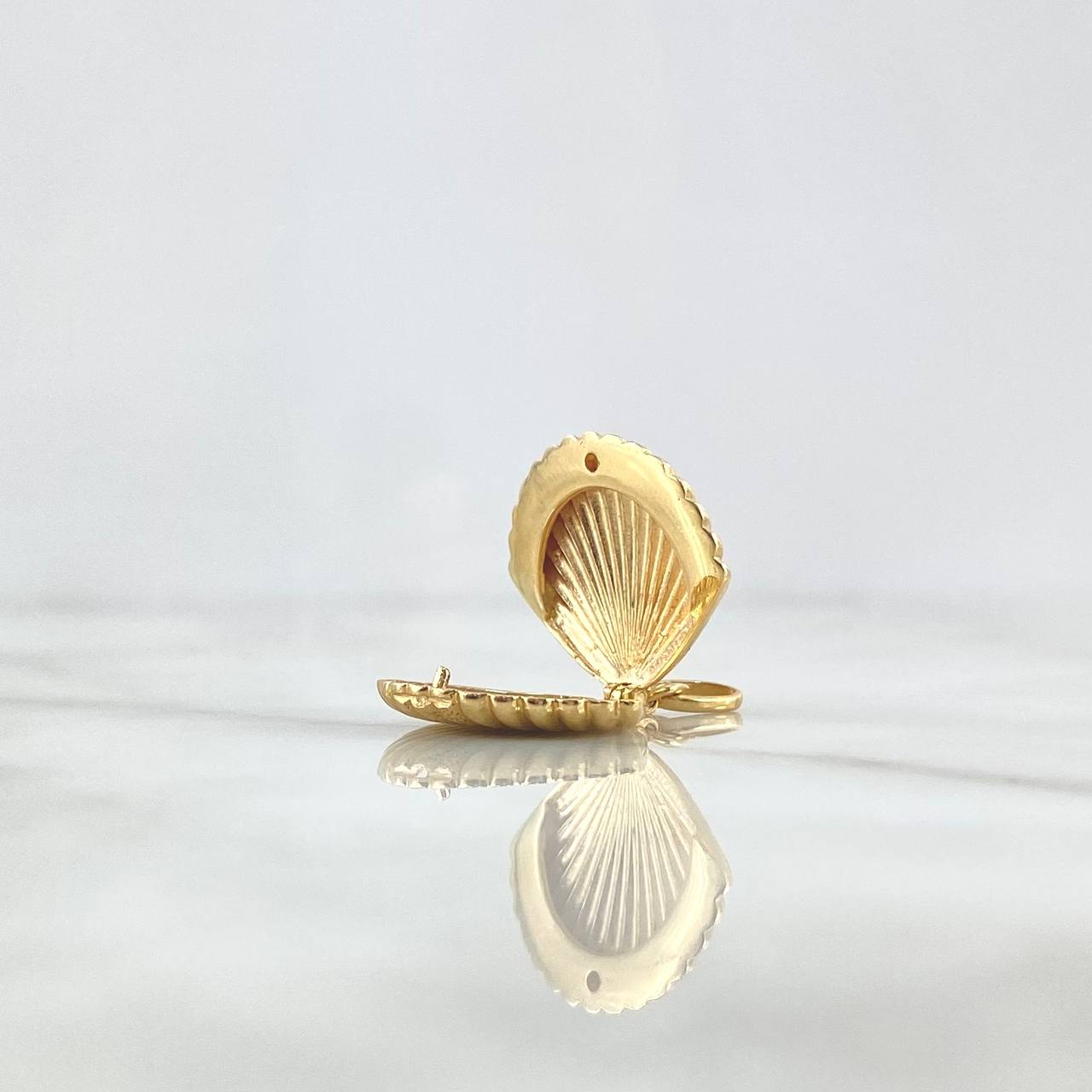 Dije Concha 5.45gr / 2.8cm / (Tipo Relicario) Oro Amarillo