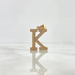 Dije Letra K 3.7gr / 3.2cm / Circones Blancos Oro Amarillo