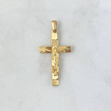 Dije Cruz Cristo 3.7gr / 3.8cm / Cuadriculada Oro Amarillo