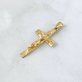 Dije Cruz Cristo 3.7gr / 3.8cm / Cuadriculada Oro Amarillo