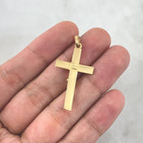 Dije Cruz Cristo 3.7gr / 3.8cm / Cuadriculada Oro Amarillo