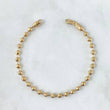 Pulso Millitar 7.4gr / 19cm / 4mm Bola Diamantada Oro Amarillo *