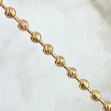 Pulso Millitar 7.4gr / 19cm / 4mm Bola Diamantada Oro Amarillo *