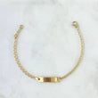 Pulso Bebé Aro Seguido Placa Rectangulo Plano 1.3 g / 14.5 - 13 cm / 2.3 mm Oro Amarillo 18K