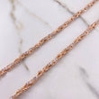 Cadena Rustica Nautilus 44.3gr / 60cm / Circones Blancos Oro Rosa $